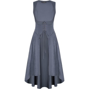 image:imageSCARLRT DARKNESS Women Renaissance Costume Underbust Pirate High Low DressDusty Blue
