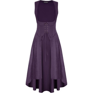image:imageSCARLRT DARKNESS Women Renaissance Costume Underbust Pirate High Low DressPurple