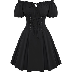 image:imageScarlet Darkness Renaissance Costume Women Corset Mini Fairy DressesBlack