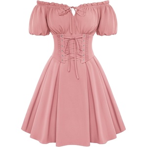 image:imageScarlet Darkness Renaissance Costume Women Corset Mini Fairy DressesDusty Pink