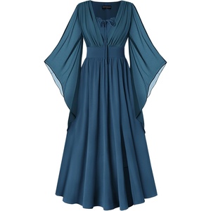 image:imageScarlet Darkness Renaissance Costume Women Pirate Medieval Maxi DressLake Blue