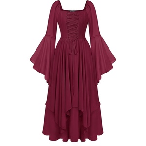 image:imageScarlet Darkness Renaissance Costume Women Ren Faire Dress Fairy DressesWine Red