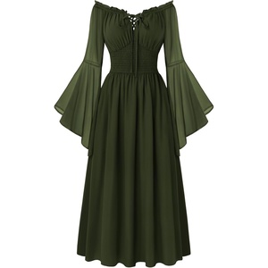 image:imageScarlet Darkness Renaissance Dress Women Peasant Medieval Pirate CostumeDark Green