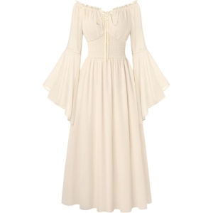 image:imageScarlet Darkness Renaissance Dress Women Peasant Medieval Pirate CostumeOyster White