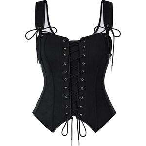 image:imageScarlet Darkness Women Renaissance Corset Tops Western Cowgirl OutfitsBlack