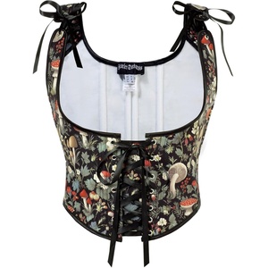 image:imageScarlet Darkness Womens Boned Renaissance Fairy Pirate Underbust Corset TopBlack Greenred Floral