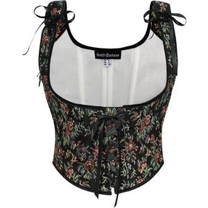 image:imageScarlet Darkness Womens Boned Renaissance Fairy Pirate Underbust Corset TopBlack Multi Floral