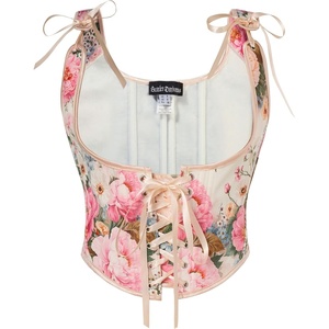 image:imageScarlet Darkness Womens Boned Renaissance Fairy Pirate Underbust Corset TopLight Pink Floral