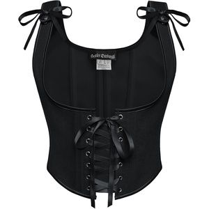 image:imageScarlet Darkness Womens Boned Renaissance Fairy Pirate Underbust Corset TopSolid Black