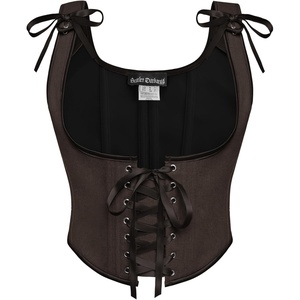 image:imageScarlet Darkness Womens Boned Renaissance Fairy Pirate Underbust Corset TopSolid Brown