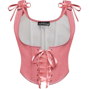 image:imageScarlet Darkness Womens Boned Renaissance Fairy Pirate Underbust Corset TopSolid Coral Pink