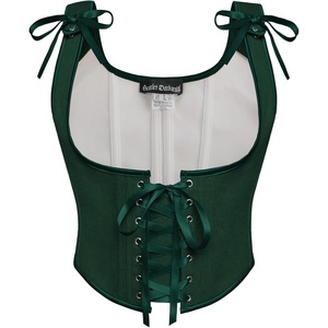 image:imageScarlet Darkness Womens Boned Renaissance Fairy Pirate Underbust Corset TopSolid Dark Green