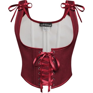 image:imageScarlet Darkness Womens Boned Renaissance Fairy Pirate Underbust Corset TopSolid Dark Red