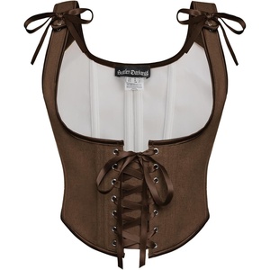 image:imageScarlet Darkness Womens Boned Renaissance Fairy Pirate Underbust Corset TopSolid Deep Brown