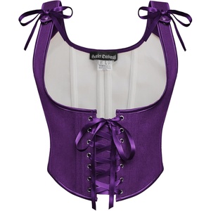 image:imageScarlet Darkness Womens Boned Renaissance Fairy Pirate Underbust Corset TopSolid Deep Purple
