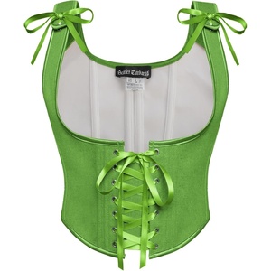 image:imageScarlet Darkness Womens Boned Renaissance Fairy Pirate Underbust Corset TopSolid Leaf Green
