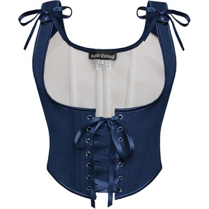image:imageScarlet Darkness Womens Boned Renaissance Fairy Pirate Underbust Corset TopSolid Navy