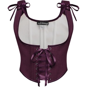 image:imageScarlet Darkness Womens Boned Renaissance Fairy Pirate Underbust Corset TopSolid Purple