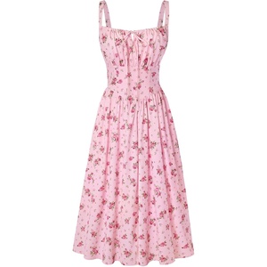 image:imageScarlet Darkness Womens Floral Corset Dress with Pockets for Summer SpringLight Pink Floral