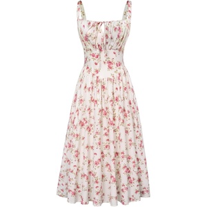 image:imageScarlet Darkness Womens Floral Corset Dress with Pockets for Summer SpringPink