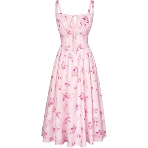 image:imageScarlet Darkness Womens Floral Corset Dress with Pockets for Summer SpringPink Floral