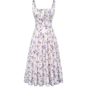 image:imageScarlet Darkness Womens Floral Corset Dress with Pockets for Summer SpringPurple