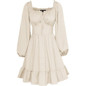image:imageScarlet Darkness Womens Renaissance Off Shoulder Corset Mini DressApricot