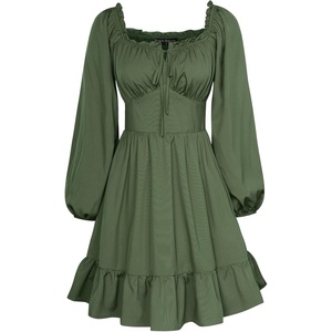 image:imageScarlet Darkness Womens Renaissance Off Shoulder Corset Mini DressArmy Green