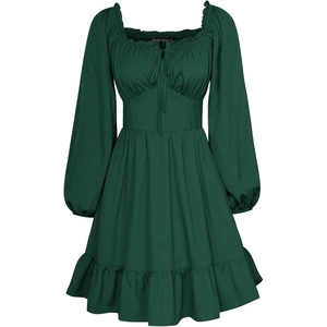 image:imageScarlet Darkness Womens Renaissance Off Shoulder Corset Mini DressDark Green