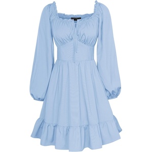 image:imageScarlet Darkness Womens Renaissance Off Shoulder Corset Mini DressGray Blue