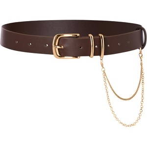 image:imageScarlet Darkness Womens Renaissance Waist Belt with Detachable ChainDark Brown